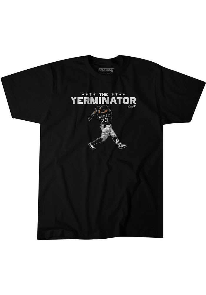 Yermin Mercedes Chicago White Sox Black Yerminator Short Sleeve Fashion Player T Shirt