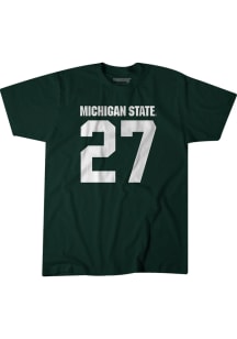 Cal Haladay Michigan State Spartans Green Football Short Sleeve Fashion Player T Shirt