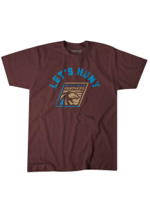 BreakingT Michigan Panthers Brown LETS HUNT Short Sleeve Fashion T Shirt