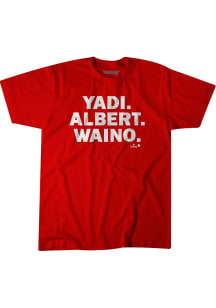 Yadier Molina St Louis Cardinals Red YADI ALBERT WAINO Short Sleeve Fashion Player T Shirt