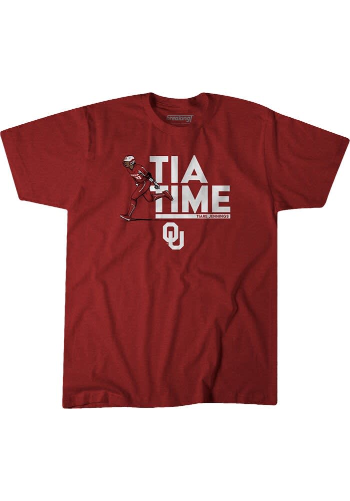 Tiare Jennings Sooners BreakingT Crimson Tiare Time Softball Short