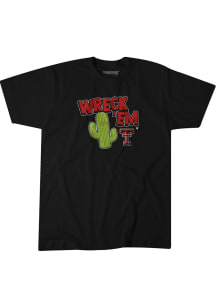 BreakingT Texas Tech Red Raiders Black Wreck Em Cactus Short Sleeve T Shirt