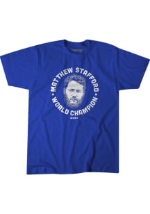 Matthew Stafford Local Gear Blue World Champion Short Sleeve Fashion Player T Shirt