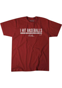Nick Castellanos Philadelphia Phillies Maroon I Hit Baseballs Short Sleeve Fashion Player T Shir..