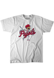 Albert Pujols St Louis Cardinals White Caricature Short Sleeve Fashion Player T Shirt