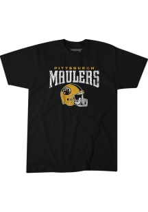 BreakingT Pittsburgh Black Vintage Helmet Short Sleeve Fashion T Shirt