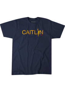 Caitlin Clark Indiana Fever Navy Blue Silhouette Short Sleeve Player T Shirt