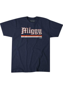 Miguel Cabrera Detroit Tigers Navy Blue Text Short Sleeve Fashion Player T Shirt