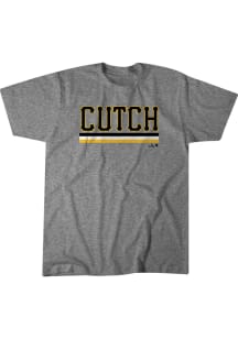 Pittsburgh Pirates Grey BreakingT Text Short Sleeve Fashion Player T Shirt