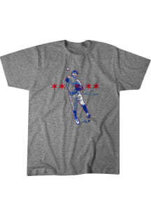 Dansby Swanson Chicago Cubs Grey Flag Throw Short Sleeve Fashion Player T Shirt