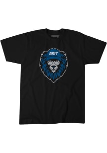 BreakingT Detroit Lions Black Football Grit Short Sleeve Fashion T Shirt