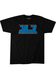 BreakingT Detroit Lions Black 3L3 Short Sleeve Fashion T Shirt