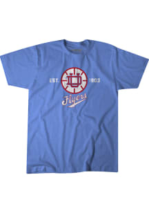 BreakingT Dayton Flyers Light Blue Vintage Basketball Short Sleeve T Shirt