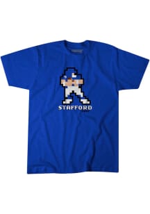 Matthew Stafford Local Gear Blue 8 Bit Short Sleeve Fashion Player T Shirt