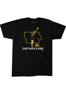 Caitlin Clark BreakingT Mens Black Iowa Hawkeyes State Star Fashion Player T Shirt