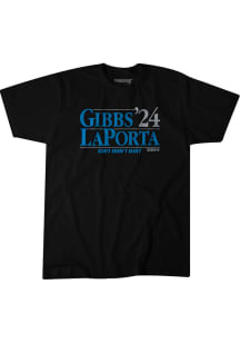 Jahmyr Gibbs Detroit Lions Black Gibbs LaPorta 24 Short Sleeve Fashion Player T Shirt