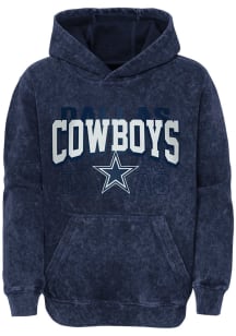 Dallas Cowboys Boys Navy Blue Back to Back Long Sleeve Hooded Sweatshirt