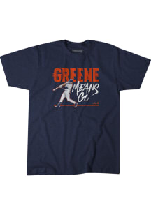 Riley Greene Detroit Tigers Navy Blue Greene Means Go Short Sleeve Fashion Player T Shirt