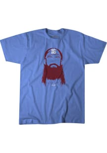 Brandon Marsh Philadelphia Phillies Light Blue Philly Beard Short Sleeve Fashion Player T Shirt