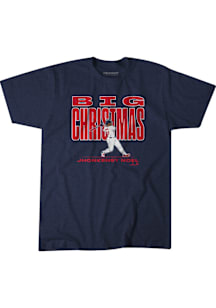 Jhonkensy Noel Cleveland Guardians Navy Blue Big Christmas Short Sleeve Fashion Player T Shirt
