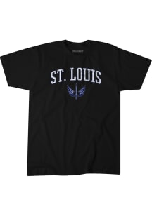 BreakingT St Louis Battlehawks Black Team Name and Logo Short Sleeve Fashion T Shirt