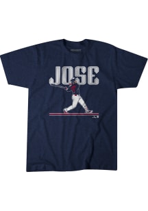 Jose Ramirez Cleveland Guardians Navy Blue Jose Short Sleeve Fashion Player T Shirt