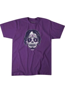 Justin Jefferson Minnesota Vikings Purple Sugar Skull Short Sleeve Fashion Player T Shirt