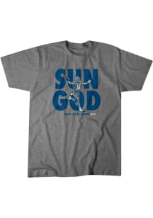 Amon-Ra St. Brown Detroit Lions Grey Sun God Short Sleeve Fashion Player T Shirt