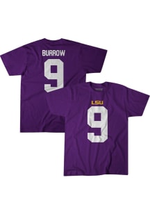 Joe Burrow LSU Tigers Youth Purple Joe Burrow Player Tee