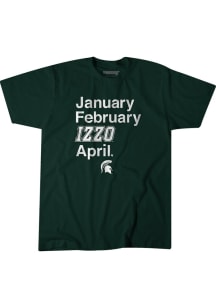 Michigan State Spartans Green BreakingT Izzo Short Sleeve Fashion T Shirt