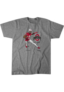 Emeka Egbuka Youth Grey Ohio State Buckeyes Egbuka Superstar Short Sleeve Player T-Shirt