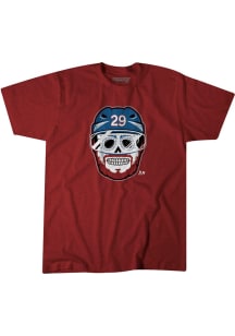 Nathan MacKinnon Colorado Avalanche Maroon Sugar Skull Short Sleeve Fashion Player T Shirt