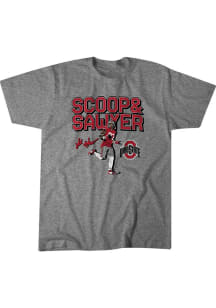 Jack Sawyer BreakingT Mens Grey Ohio State Buckeyes Football Scoop And Score Player T Shirt