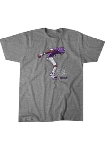 Justin Jefferson Minnesota Vikings Youth Grey Superstar Pose Player Tee