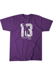 Justin Jefferson Minnesota Vikings Youth Purple Action Number Silo Player Tee