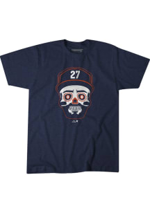 Jose Altuve Houston Astros Navy Blue Sugar Skull Short Sleeve Fashion Player T Shirt