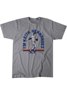 Keith Hernandez New York Mets Grey Player Illustration Short Sleeve Fashion Player T Shirt