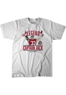 Jack Sawyer BreakingT Mens White Ohio State Buckeyes Captain Jack Player T Shirt