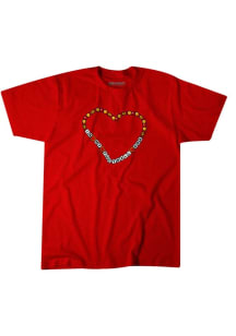 Travis Kelce Kansas City Red Friendship Bracelet Short Sleeve Fashion Player T Shirt
