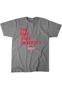 Ohio State Buckeyes Grey BreakingT 2024 THE Football National Champions Short Sleeve T Shirt