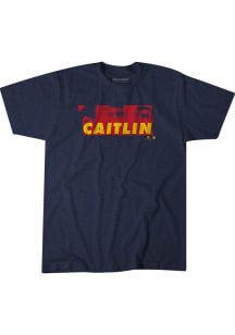 Caitlin Clark Indiana Fever Navy Blue Caitlin Eyes Short Sleeve Fashion Player T Shirt