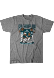 Philadelphia Grey BreakingT World Champs Caricature Short Sleeve Fashion Player T Shirt