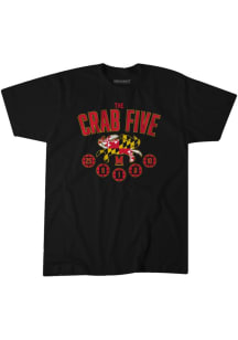 Mens Maryland Terrapins Black BreakingT Crab Five Flag Fashion Player T Shirt