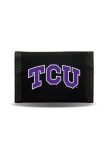 TCU Horned Frogs Nylon Mens Trifold Wallet