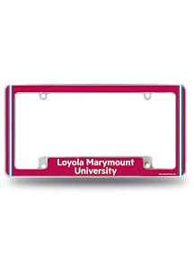 Loyola Marymount Lions Classic All Over Chrome License Plate Frame - Silver