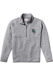Baylor Bears Mens Grey Saranac Long Sleeve Qtr Zip Pullover