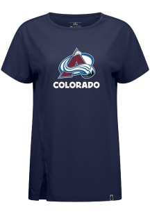 Levelwear Colorado Avalanche Womens Navy Blue Influx Home Turf Short Sleeve T-Shirt