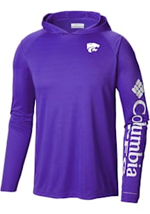 Columbia K-State Wildcats Mens Purple Heat Seal Terminal Tackle Hood