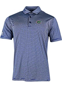 Columbia Florida Gators Mens Blue Double Hit 2 Loc Short Sleeve Polo