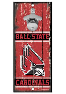 Ball State Cardinals 5x11 Wood Sign Sign - Cardinal